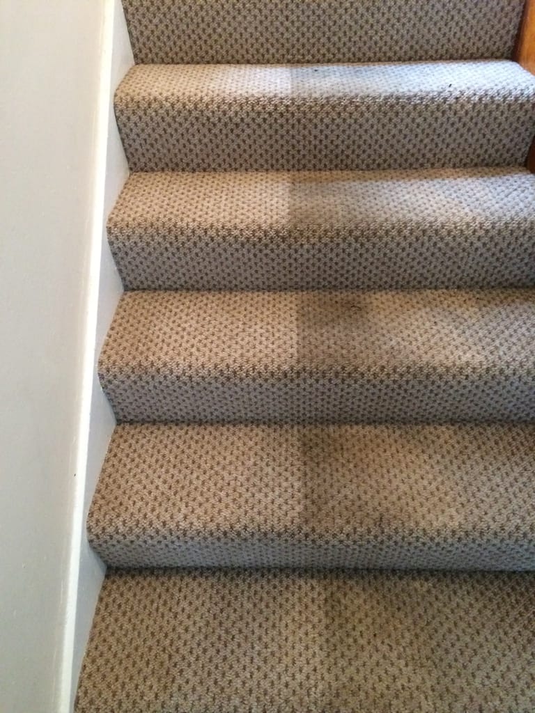 Stair carpet cleaning